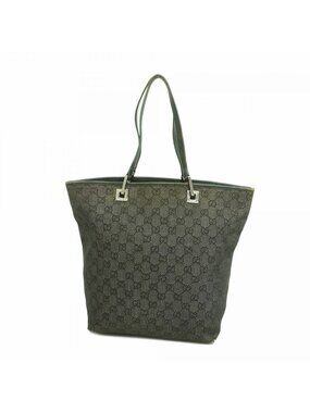 Gucci Tote Denim Black Silver